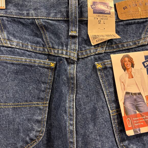 Y2K retro dark wash mom jeans, high waisted, size 12, NWT - Picture 8 of 9